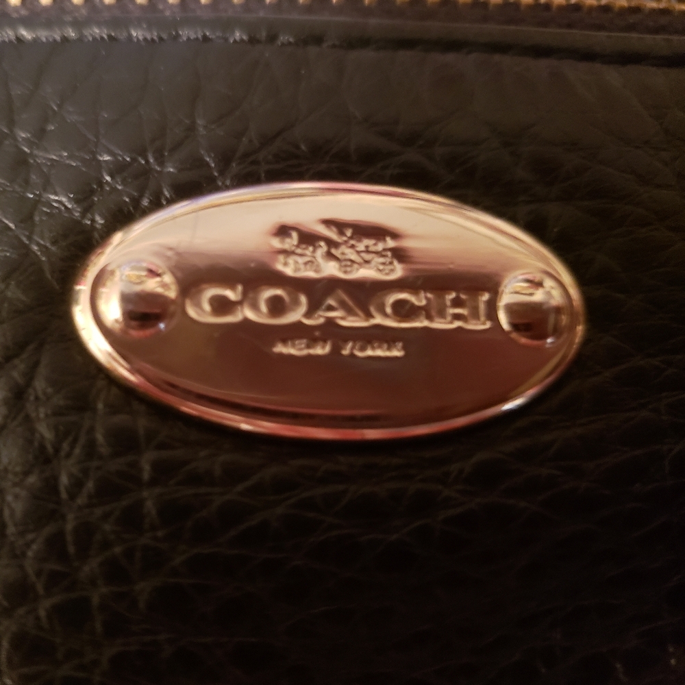 Coach Leather Double zipper purse